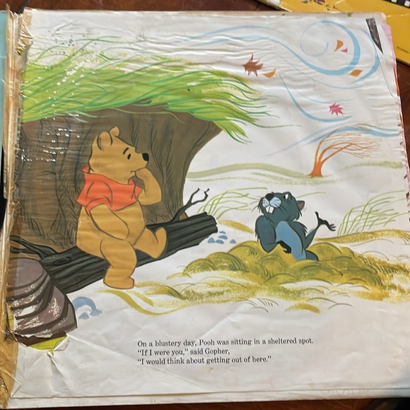 Walt Disney presents Winnie the Pooh and the Blustery Day album LP w/ storybook - Picture 4 of 16